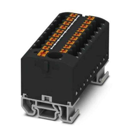 3274224 Phoenix Contact Distribution Block, 19 Way, 4mm², 24A, 690 V, Black