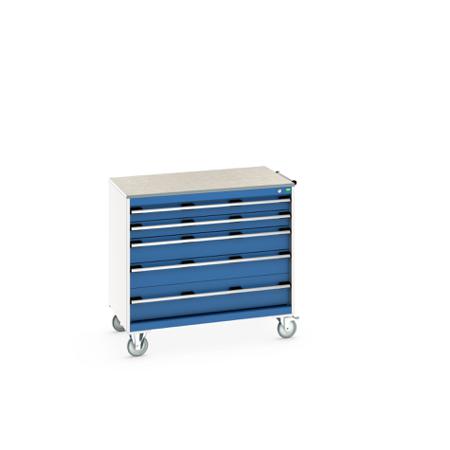 40402166-11V Bott, 5 Drawer Sheet Steel Floor Standing Storage Cabinet, 1050 X 650 X 990mm