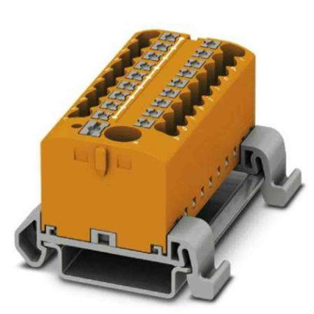 3273260 Phoenix Contact Distribution Block, 19 Way, 4mm², 24A, 690 V, Orange