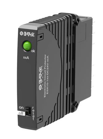 ESX10-100-DC24V-16A-E ETA ESX10 Electronic Circuit breaker 16A 24V ESX10, 1 channels , Plug-In Mounting