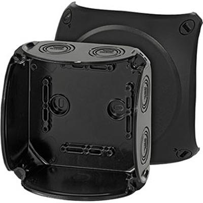 KF 0600 B HENSEL KF Series Black Polycarbonate Junction Box, IP66, IP67, IP69, 77 x 130 x 130mm