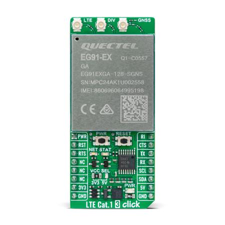 MIKROE-6152 MikroElektronika LTE Cat.1 3 Click (for Europe) Wireless Communication Board for Industrial Use
