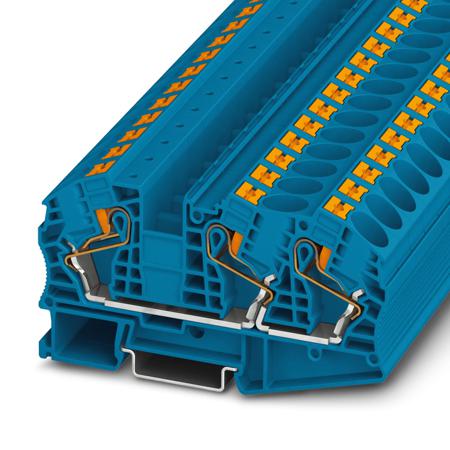 3208773 Phoenix Contact  PT 16-TWIN N BU Series Blue, 25mm², Push In Termination, ATEX, IECEx