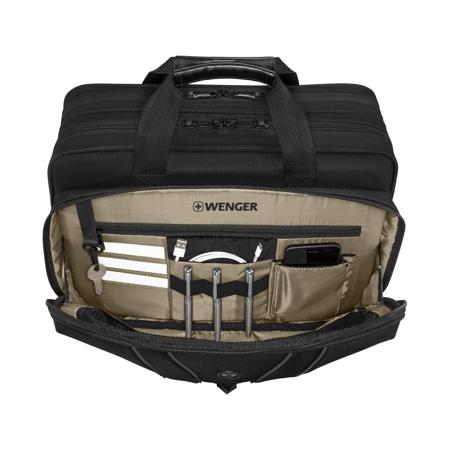 653630 Wenger Legacy Black 16in  Laptop Laptop Bag, Black