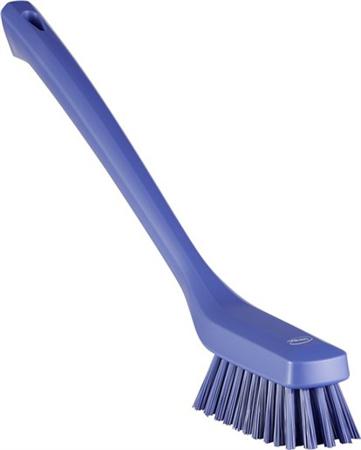 41942 Vikan Soft Bristle Green Scrubbing Brush, 270mm bristle length, Polyester, Polypropylene, Stainless Steel bristle
