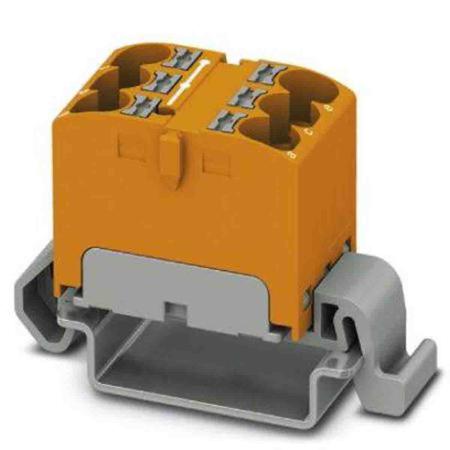 3273676 Phoenix Contact Distribution Block, 6 Way, 0.2 → 6mm², 32A, 800 V, Orange
