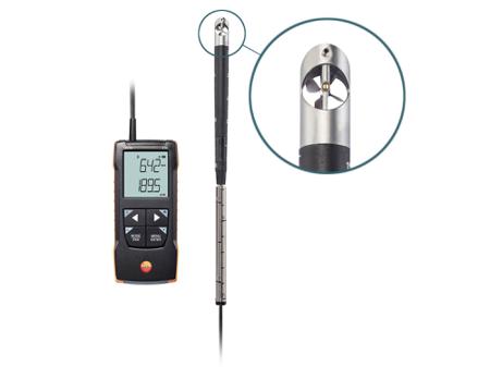 0563 0416 Testo 416 Telescopic Vane Anemometer, 40m/s Max, Measures Volume Air Flow