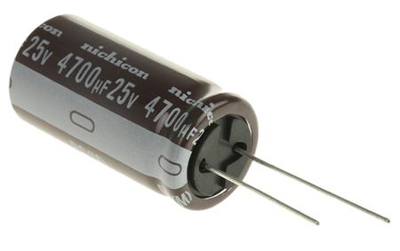 UPS1E472MHD Nichicon 4700μF Aluminium Electrolytic Capacitor 25V dc, Radial, Through Hole -