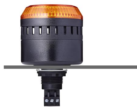 813511313 AUER Signal ELM Series Amber Buzzer Beacon, 230 → 240 V ac, IP65, Panel Mount, 98 at 1 Metre
