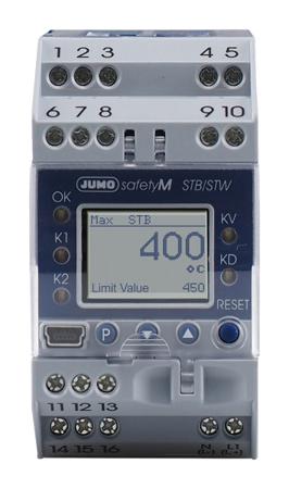 701150/8-01-0253-2001-25/005 Jumo STB/STW Temperature Limiter, 84 x 45mm 2 (Analogue) Input, 2 Output 2 Change-Over Contacts, Relay, 20 → 30