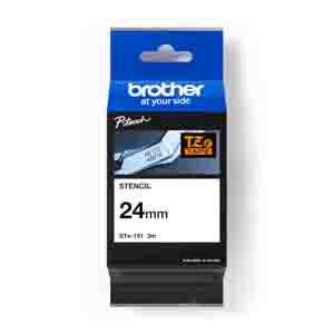 STe-151 Brother Black on White Label Printer Tape, 3 m Length, 24mm Label Length