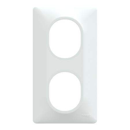 S320724 Schneider Electric White, 2 Gang, Ovalis C Series
