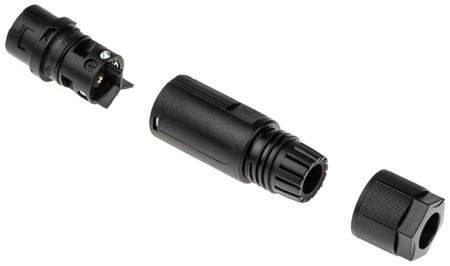 46-032-4553-1 Wieland RST Mini Series, Male 3P Pole 1 Way Mini Connector, Cable Mount,with Strain Relief, Rated At 16A, 400 V