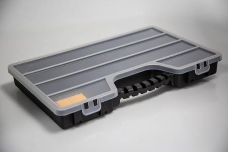 435-0191 RS PRO 17 Cell Black, Transparent PP, Adjustable Compartment Box, 60mm x 510mm x 330mm