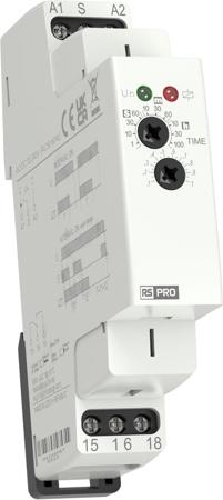 360-698 RS PRO DIN Rail Mount Timer Relay, 12 → 240V ac/dc, 1-Contact, 0.1 s → 100h, 1-Function, SPDT