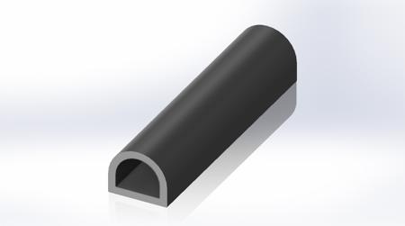 837-2110 RS Pro EPDM Rubber Black Edging strip, 10mm x 12mm