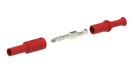 1065-R Red Male Banana Plug, Screw Termination, 36A, 1kV