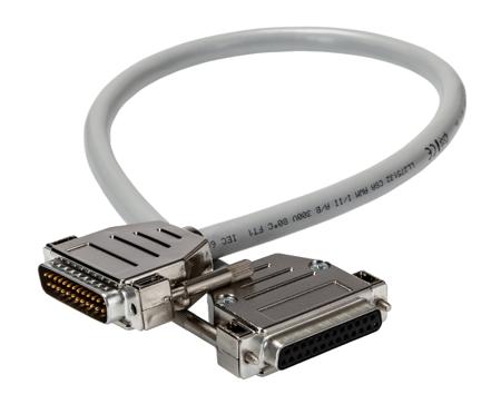 2302120 Phoenix Contact Female 25 Pin D-sub to Male 25 Pin D-sub Cable, 0.5m PVC, CABLE-D25SUB/B/S/ 50/KONFEK/S Series