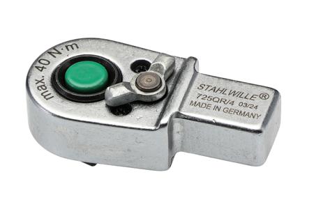 58253004 STAHLWILLE Serie 725 Series Hexagon Ratchet Insert Tool, 17.5 mm, 9 x 12mm Insert, Black Oxidized Finish