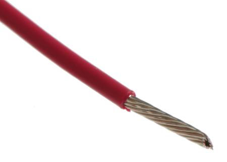 6714 RD001 Alpha Wire Ecogen Ecowire Series Red 0.52 mm² Hook Up Wire, 20 AWG, 10/0.25 mm, 305m, MPPE Insulation,