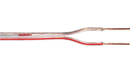 TSK 64 Tasker 2 Core Audio Cable, 2x1.50 mm² CSA, 3.20x6.40mm od, 100m, Transparent