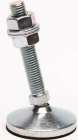 50003 Serious 14mm 60mm Dia. Rubber Levelling Adjustable Foot, 2000kg Static Load Capacity 10° Tilt Angle