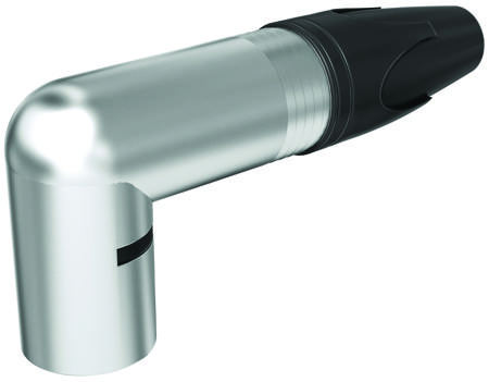 NC3MRX Neutrik Cable Mount XLR Connector, Right Angle, Male, 50 V ac, 3 Way, Silver over Nickel Plating