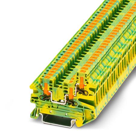 1078991 Phoenix Contact  PTV Series Green, Yellow, 0.14 → 2.5mm², Single-Level, Push In Termination, ATEX, IECEx