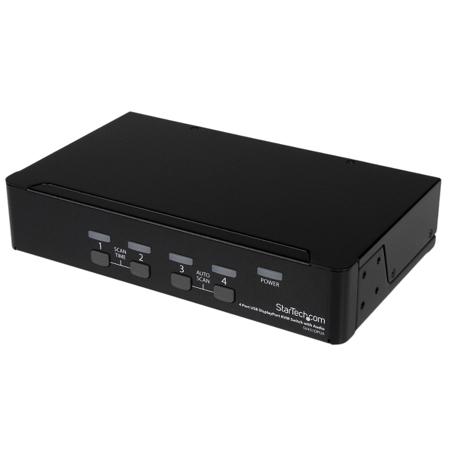 SV431DPUA StarTech.com 4 Port USB DisplayPort KVM Switch, 3.5 mm Stereo 2560 x 1600 Maximum Resolution