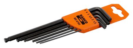 BE-9765 Bahco 6 piece L Shape Metric Hex Key Set, 1.5 mm, 2.5 mm, 2 mm, 3 mm, 4 mm, 5 mm