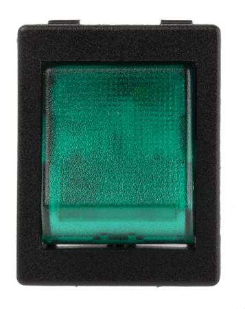 C1353ALNAF Arcolectric (Bulgin) Ltd Illuminated Double Pole Single Throw (DPST), On-Off Rocker Switch Panel Mount