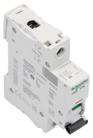 A9F53103 Schneider Electric Acti 9 iC60H MCB Mini Circuit Breaker 1P, 3 A, 10 KA, Curve B