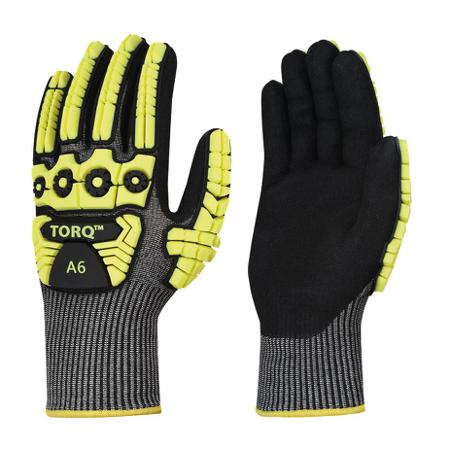 SKG00082FD Skytec Torq Hurricane Black, Yellow 13 Gauge HPPE, Nylon, Steel Fibre Cut Resistant, Impact Protection Work Gloves,