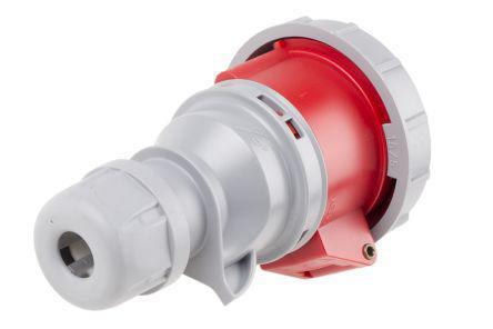 893-7981 RS Pro Optima Seven Series, IP66, IP67 Red Cable Mount 6P+E Industrial Power Socket, Rated At 16A, 380 → 415 V