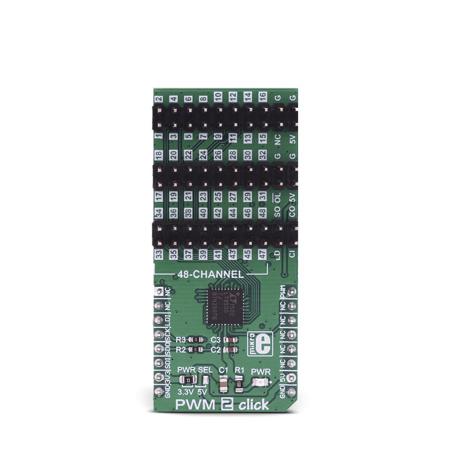 MIKROE-3148 MikroElektronika PWM 2 Click Board PWM Controller for LT8500 for Driving LED Matrices and Displays, Robotics, Industrial