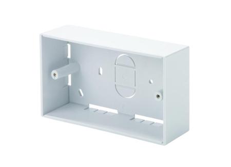 3L45G2 TUK Limited 3L Black, White High Gloss ABS Back Box, Surface Mount Mount, 2 Gangs 86 mm 86 mm 45 mm