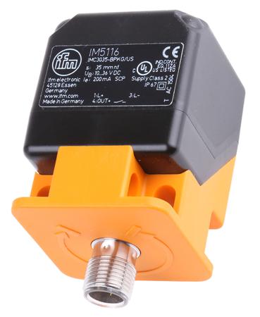 IM5116 ifm electronic Inductive Block Proximity Sensor, 35 mm Detection, PNP NO, 10 → 36 V dc