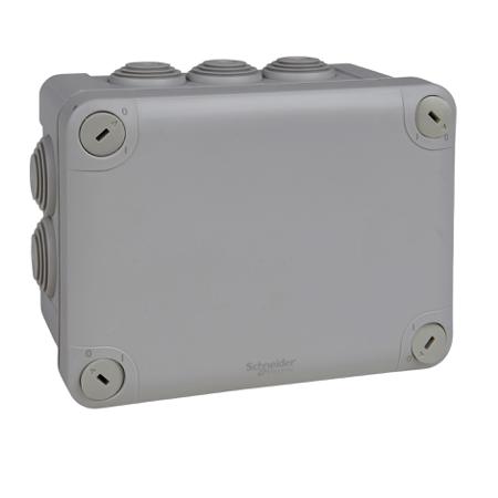 ENN05007 Schneider Electric Grey PP Junction Box, IP55, 10 Terminals, 85 x 165 x 125mm