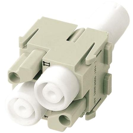 09140023121 HARTING Heavy Duty Power Connector Module, 16A, Female, Han-Modular Series, 2 Contacts