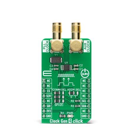 MIKROE-4300 MikroElektronika , Clock Gen 4 Click Clock Multiplier/Jitter-Attenuator Add On Board for CS2200-CP