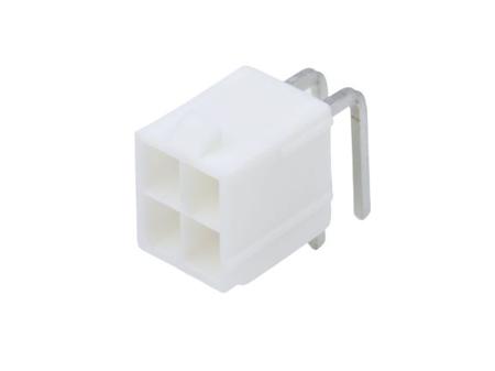 39-30-0040 Molex Mini-Fit Jr 5569, 4.2mm Pitch, 4 Way, 2 Row, Right Angle PCB Header, Through Hole