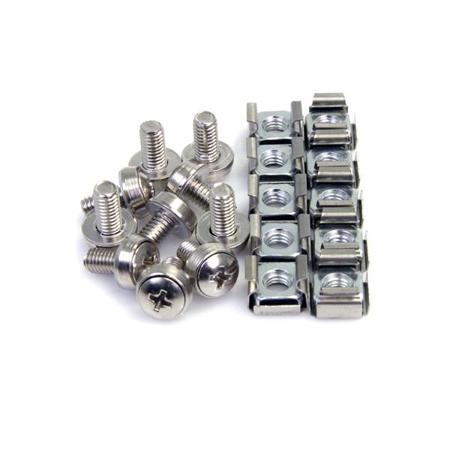 CABSCREWM62 StarTech.com Mounting Screws and Cage Nuts for Use with Server Racks and Cabinets, M6 Thread, 100 Piece(s), 12 x 6 x 6mm