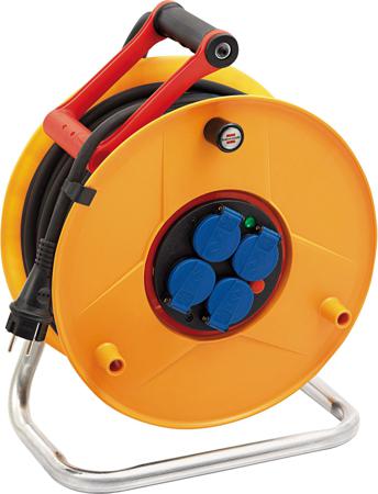 1233141 brennenstuhl 40m 4 Socket Type E - French Cable Reel Open Reel, 230 V, IP44