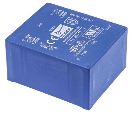 FL30-12 12V ac 2 Output Through Hole PCB Transformer, 30VA