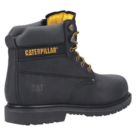 P724621 CAT  Black Steel Toe Capped Unisex Safety Boots, UK 6, EU 40