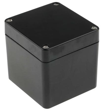 190-1865 RS PRO Black Fibreglass Reinforced Polyester Enclosure, IP66, IP67, IP68, 80 x 75 x 75mm