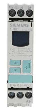 3UG4622-1AW30 Siemens Current Monitoring Relay, 1 Phase, SPDT, DIN Rail