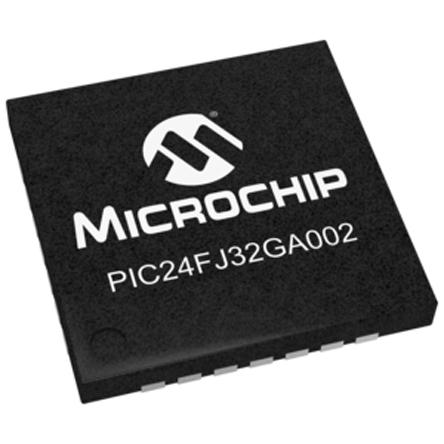 PIC24FJ32GA002-I-ML Microchip PIC24FJ32GA002-I/ML, 16bit PIC Microcontroller, 32MHz, 32 kB Flash, 28-Pin QFN