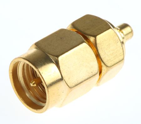 ADP-SMAM-MMCXM RF Solutions Straight 50Ω RF Adapter SMA Plug to MMCX Plug