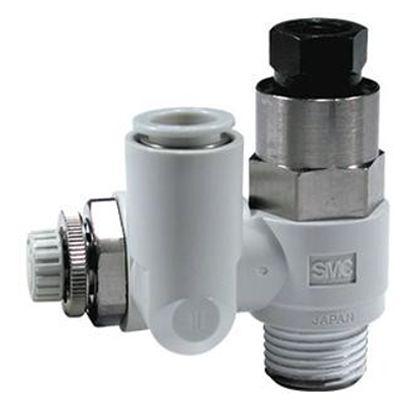 ASP330F-01-06S-X207 SMC ASP Series Threaded Fitting, R 1/8 Inlet Port x M5 x 0.8 Outlet Port,